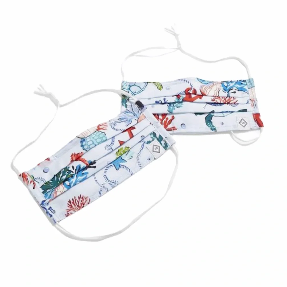 Vera Bradley 2 Pleated Face Mask, Anchors Aweigh